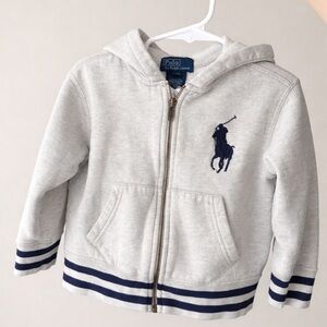 Ralph Lauren Kids Gray Zip-Up Hoodie